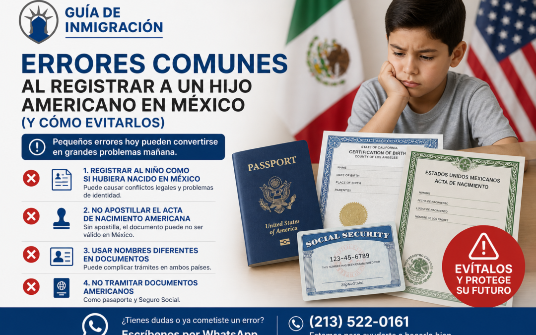 Errores comunes al registrar a un hijo americano en México (y cómo evitarlos)