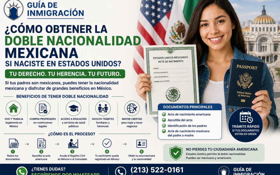 ¿Cómo obtener la doble nacionalidad mexicana si naciste en Estados Unidos?